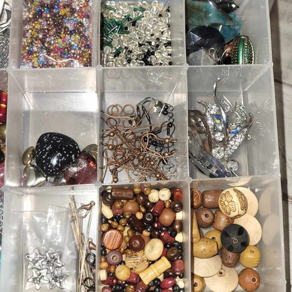 Beads and Findings Lot Haul Bundle Including Bead Organizer - Picture 13 of 14